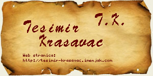 Tešimir Krasavac vizit kartica